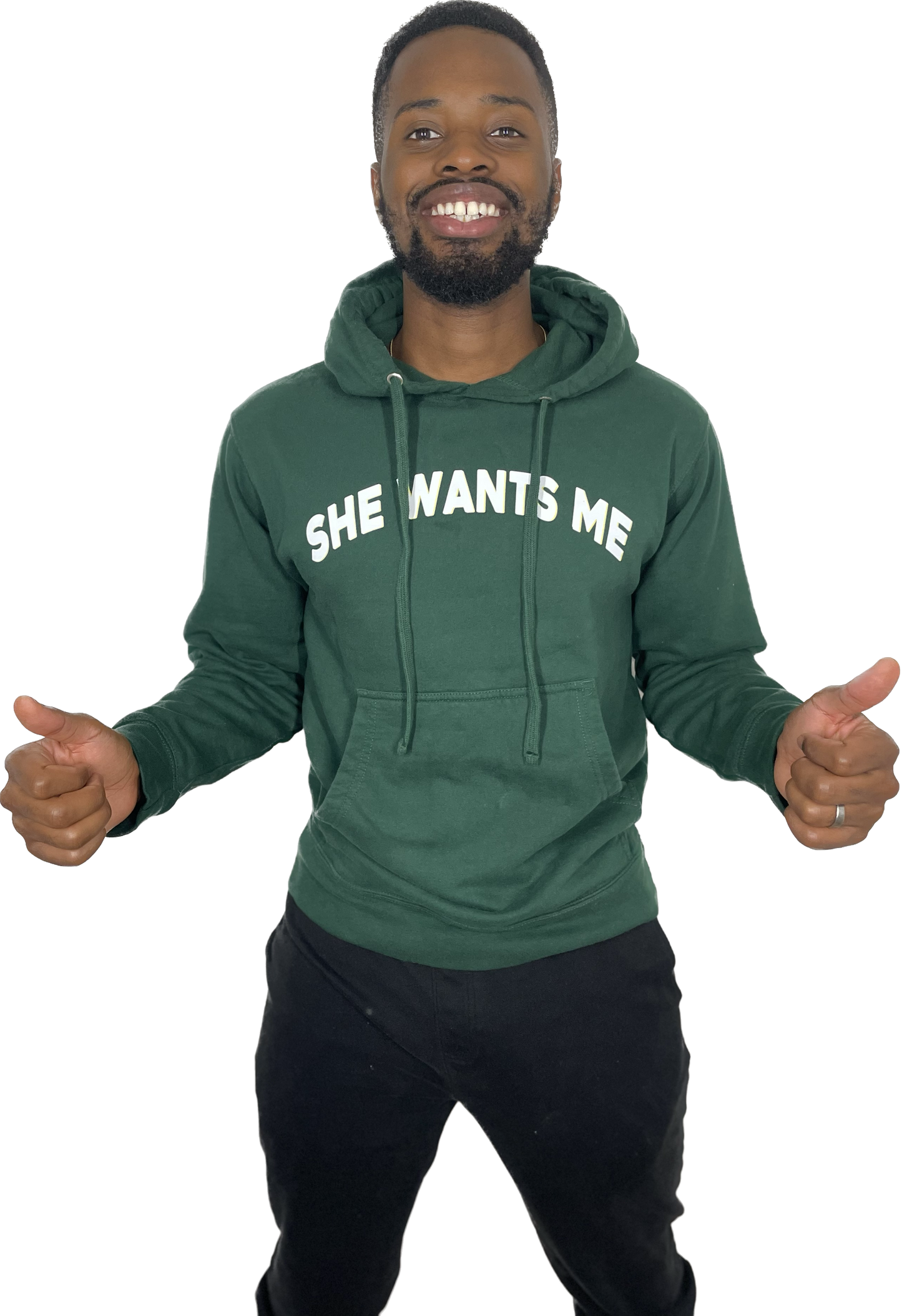 she wants me Forest Green Hoodie